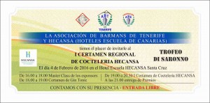 Invitación al certamen de Coctelería ABTenerife - Hecansa